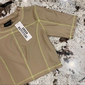 Urban Outfitters futuristic cropped tee